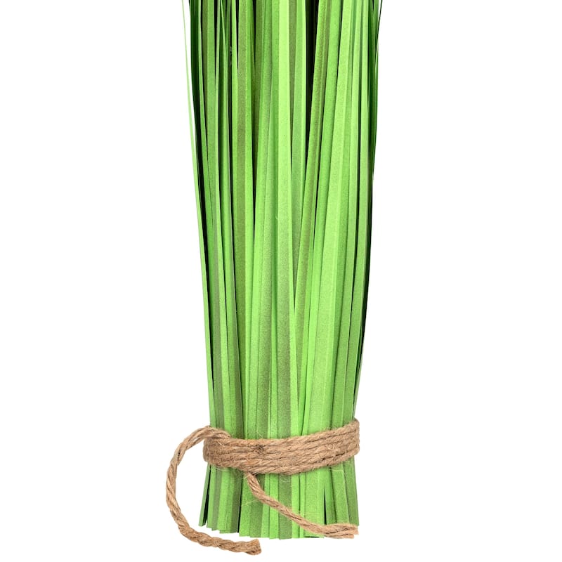 30.25" Green Artificial Onion Grass Bundle Wrapped Jute Rope Decor