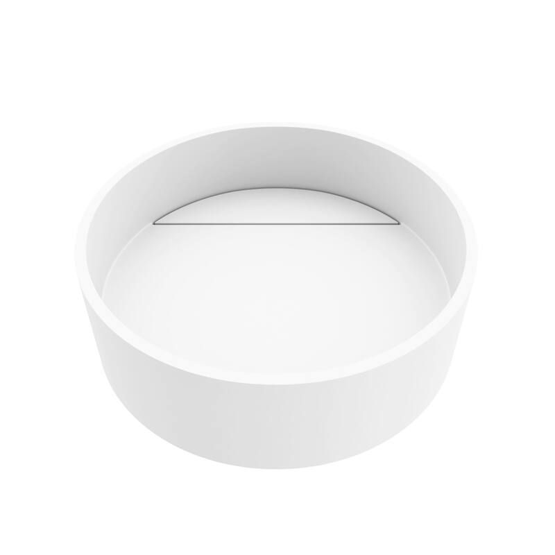 Vigo Montauk 15-1/8" Round Matte Stone Vessel Bathroom Sink