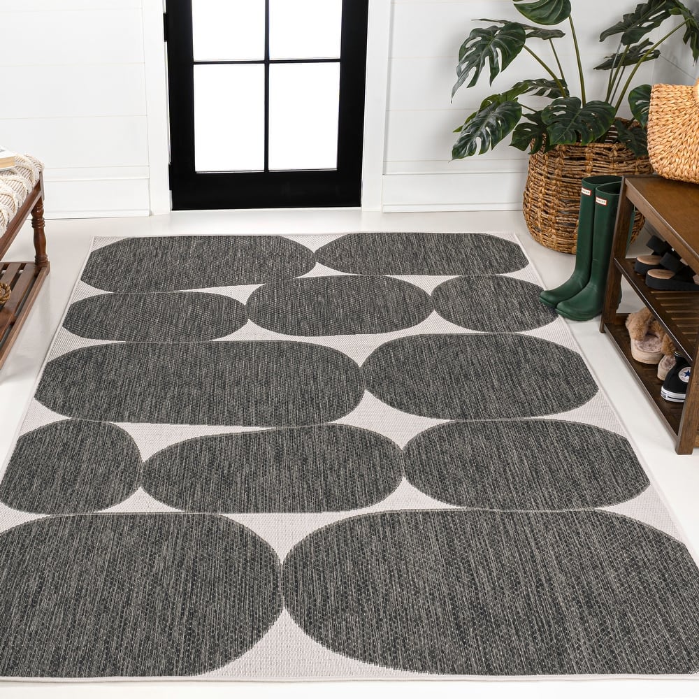 JONATHAN Y Rayna Modern Geometric Organic Shapes Indoor/Outdoor Area Rug