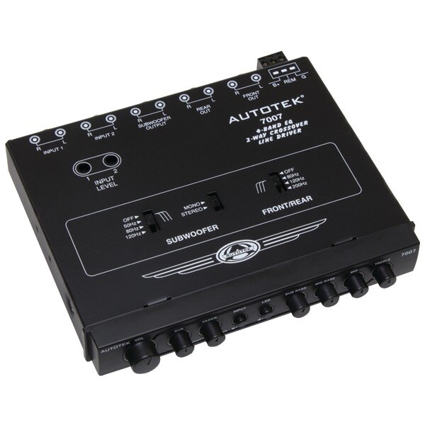 AUTOTEK 7007 Half-DIN 4-Band 2-Way Equalizer/Crossover