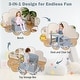 preview thumbnail 27 of 29, Costway 3-in-1 Kids Convertible Storage Bench Wood Activity Table and - See Details