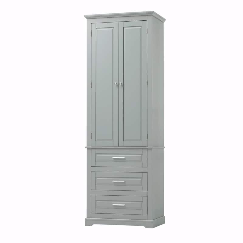 Tall Storage Cabinet with Three Drawers