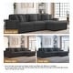 preview thumbnail 112 of 132, 118" W Corduroy L-shape Modular Sectional Sofa with Pillows