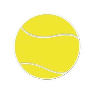Shop Pack Of 12 Large Yellow Tennis Ball Cutout Party Decorations
