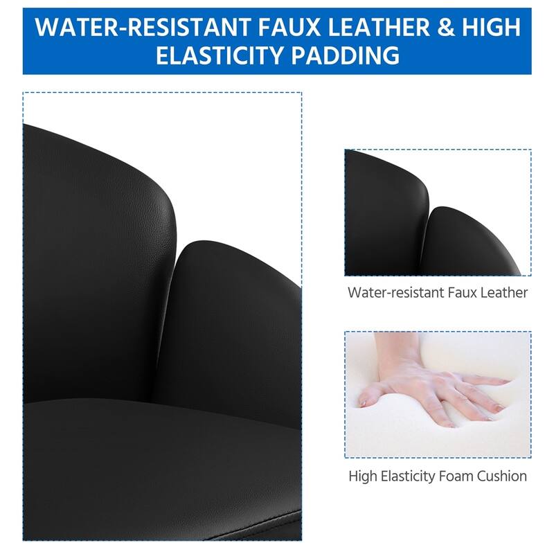 Yaheetech Modern Swivel Rolling Desk Chair Makeup Vanity Chair for Home Office