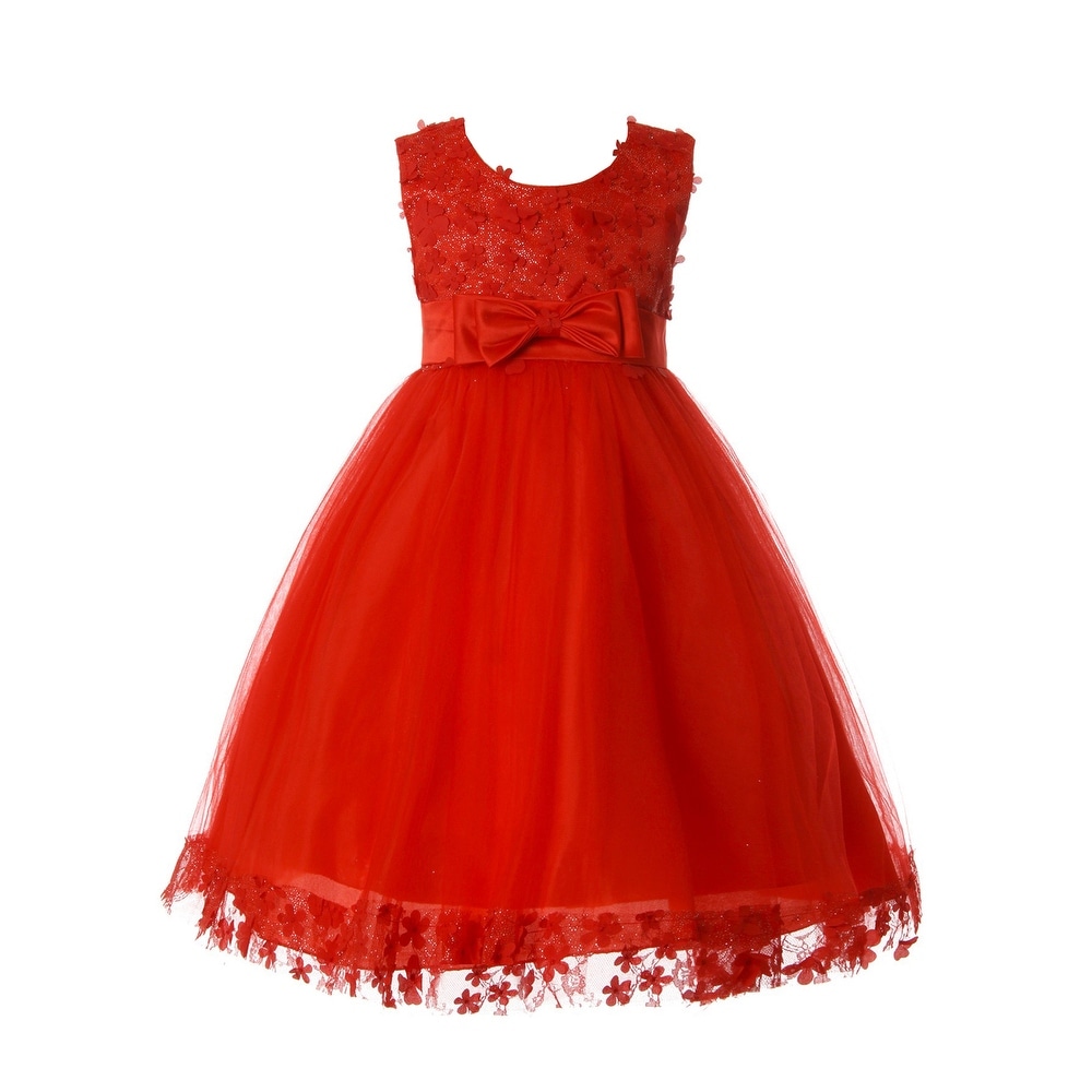Red dress for girl size 10 clearance
