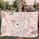 preview thumbnail 4 of 14, Personalized Fleece Baby Blankets Customized Baby Blankets for Newborn 30"x40" Rabbit