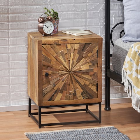 Orem Boho Wooden Night Stand by Christopher Knight Home