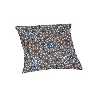 Casual Cushion Medallion 1 Piece Indoor/Outdoor Square Throw Pillow, 18"W x 18"L