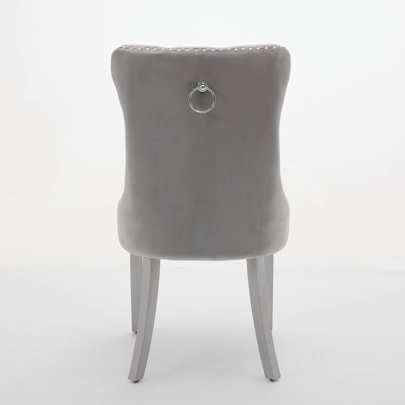 Furniture, Nikki Collection Modern, High-end Tufted Solid Wood Contemporary Velvet Upholstered Dining Chair