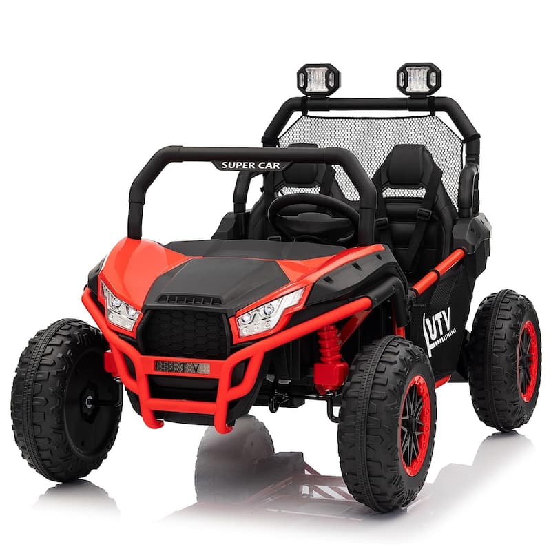 24V Kids Electric Car, 2-Seater UTV Off-Road - Red