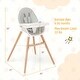 preview thumbnail 18 of 16, Babyjoy Baby High Chair Wooden Feeding Chair with 4-Gear Tray & - See Details