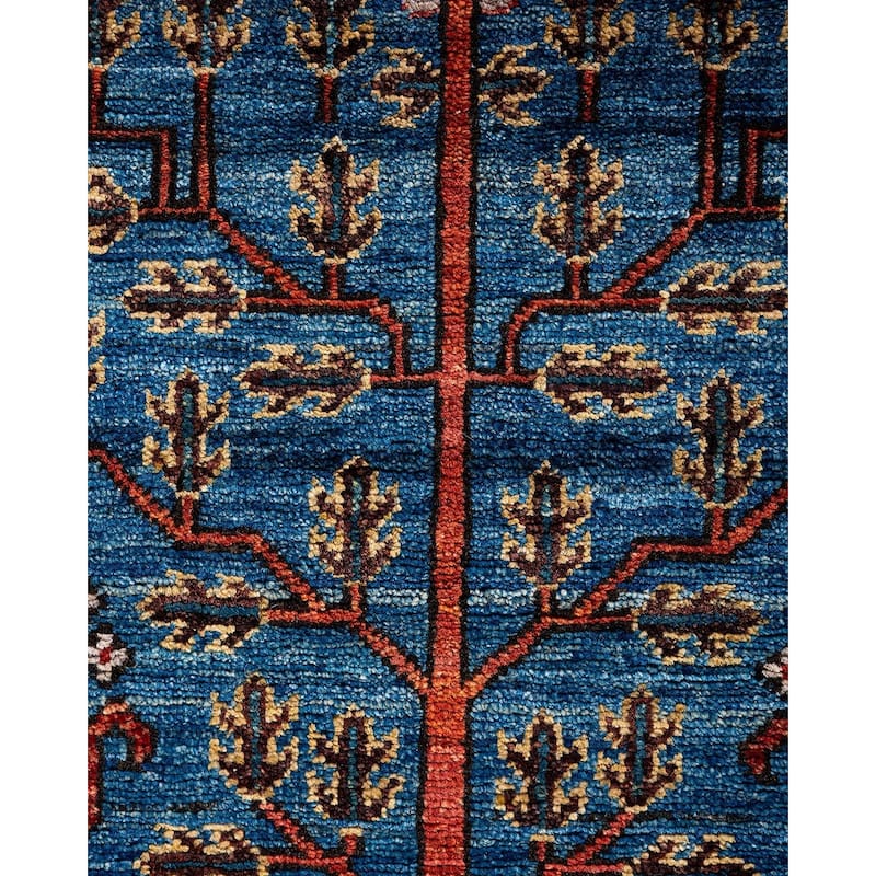 Serapi One-of-a-Kind Hand-Knotted Runner Rug - Light Blue, 2' 9" x 11' 10" - 2' 9" x 11' 10"