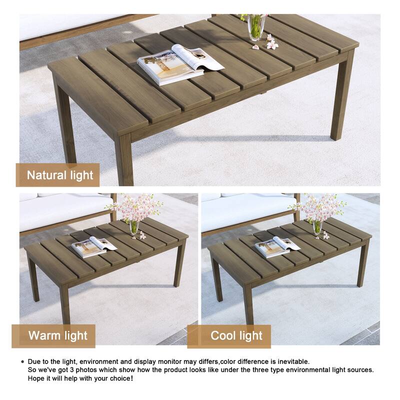 Outdoor Teak Solid Wood Patio Furniture Set Loveseat Armchair Table Collection