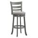 preview thumbnail 24 of 43, Verona Linen Ladder Back Swivel Bar Stool by iNSPIRE Q Classic Antique Grey-Grey Linen