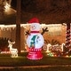 preview thumbnail 10 of 10, Glitzhome 8FT Lighted inflatable Snowman Globe Scene Decor