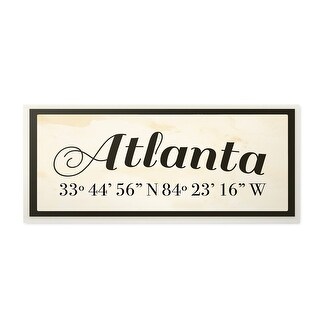Stupell Coordinates Atlanta Wall Art - 7 x 17