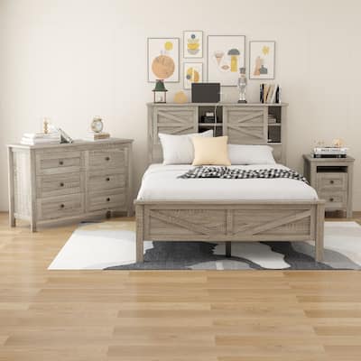 Farmhouse Style Platform Bed