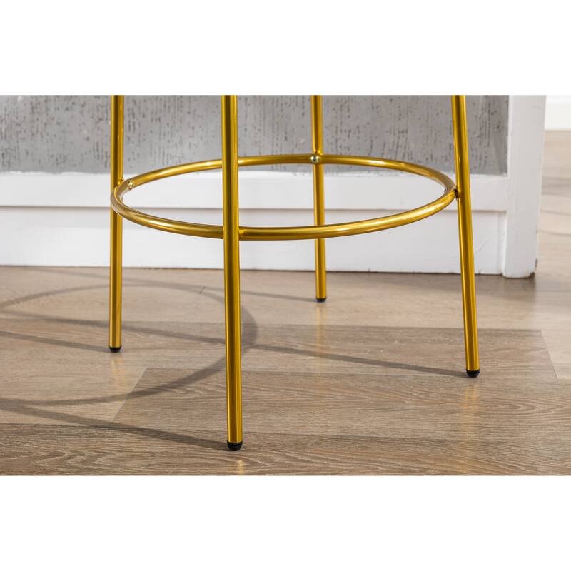 Counter Height Bar Stools Set of 2 Modern Armless Chairs