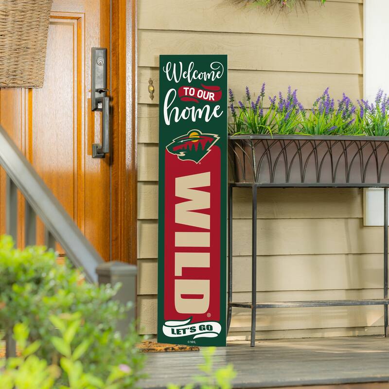 47" Double Sided Seasonal Porch Leaner, Minnesota Wild - 47" x 11.25"