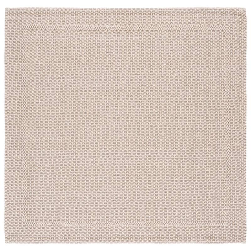 SAFAVIEH Handmade Natura Eibhleann Raised Textured Wool Blend Rug - 6' Square - Ivory