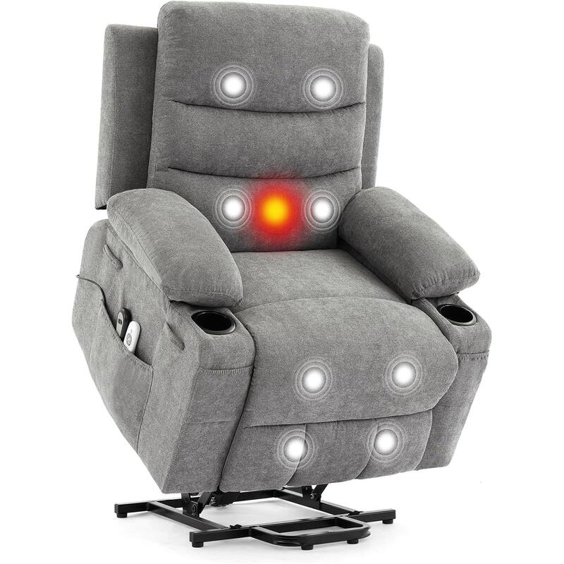 Oversized Electric Power Lift Recliner Chair, Recliners for Elderly With Heat and Massage