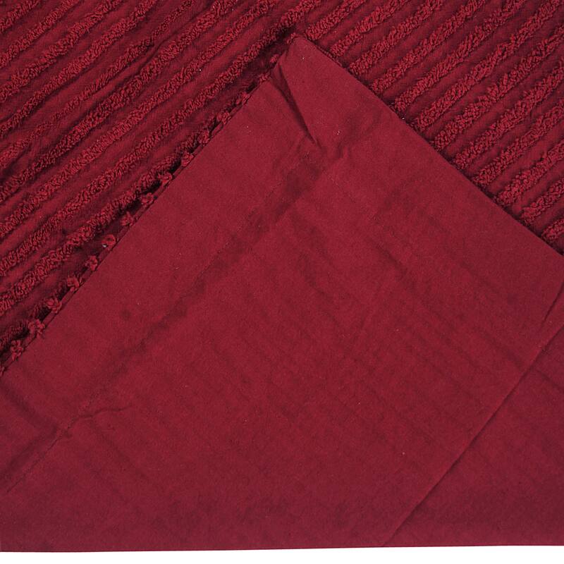 Better Trends Jullian Bold Stripes Design 100% Cotton Tufted Shams Machine Washable Tumble Dry