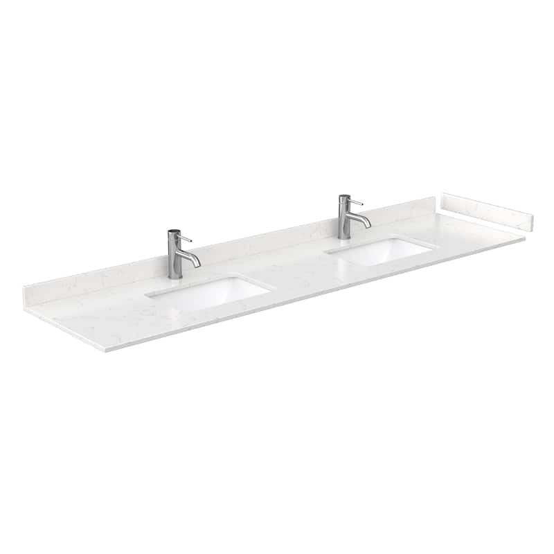 Elan 84-inch Double Vanity, Cultured Marble Top