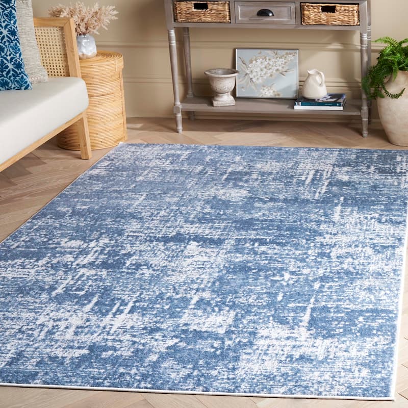 SAFAVIEH Amelia Modern Abstract Rug - 8' x 10' - Ivory/Steel Blue - Rectangle