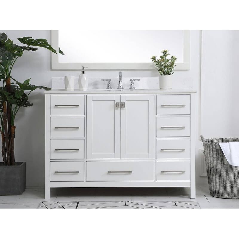 Elegant Lighting VF18848-BS Irene 48" Free Standing Single Basin