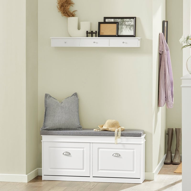 SoBuy FSR64 W Hallway Shoe Bench Storage Cabinet With Flip Drawer