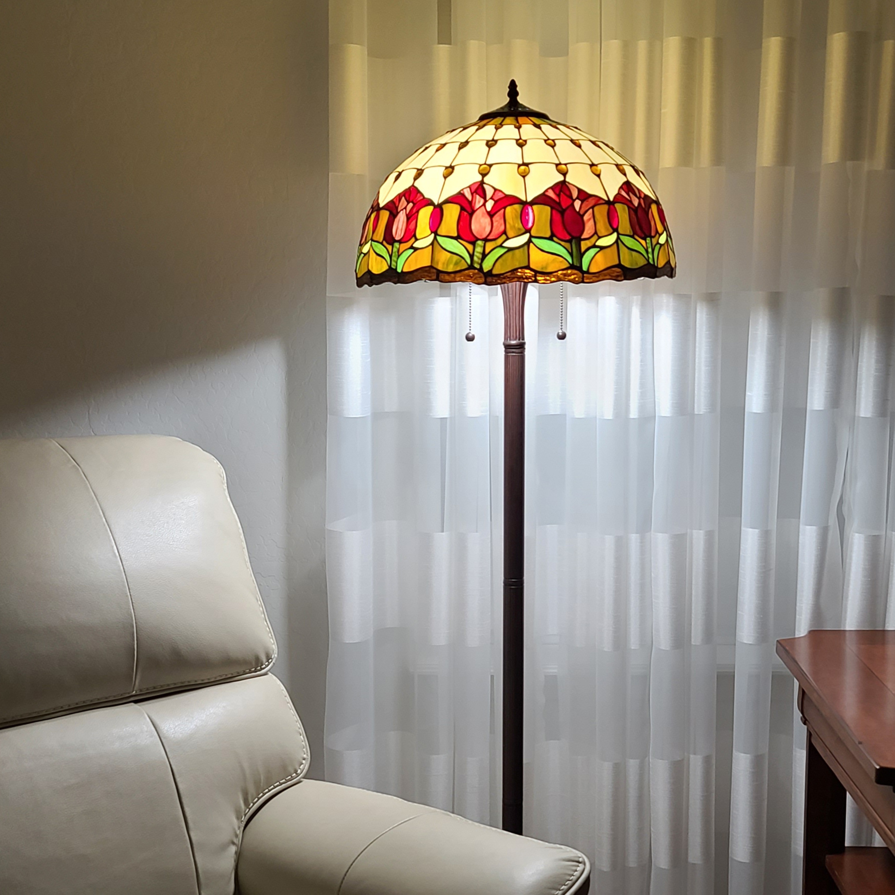 Tall tiffany sales style floor lamp
