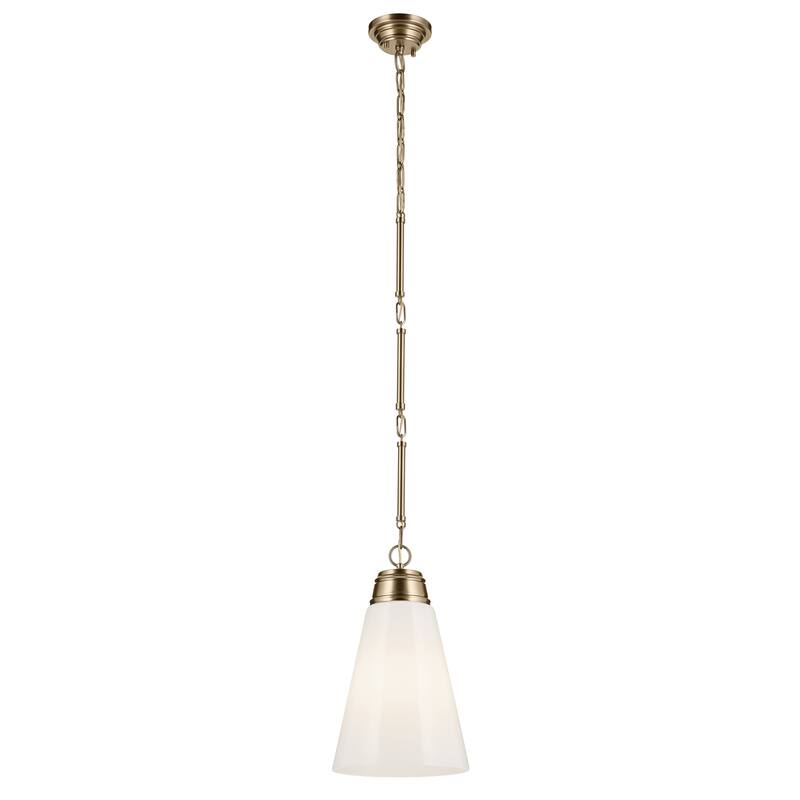 Kichler Lighting Marsailli 19" 1-Light Medium Pendant with Opal Glass in Champagne Bronze - 11.5