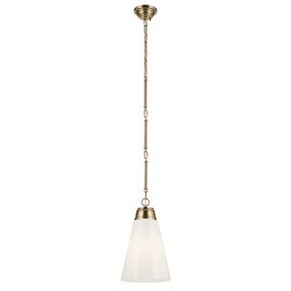 Kichler Lighting Marsailli 19" 1-Light Medium Pendant with Opal Glass in Champagne Bronze - 11.5