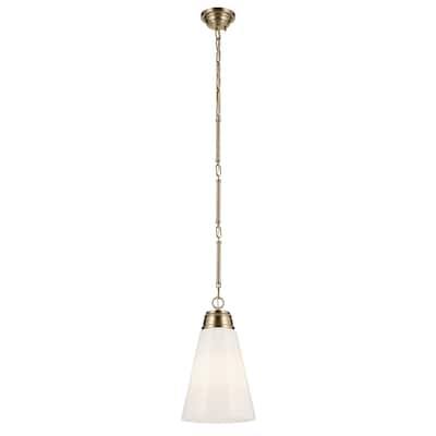 Kichler Lighting Marsailli 19" 1-Light Medium Pendant with Opal Glass in Champagne Bronze - 11.5