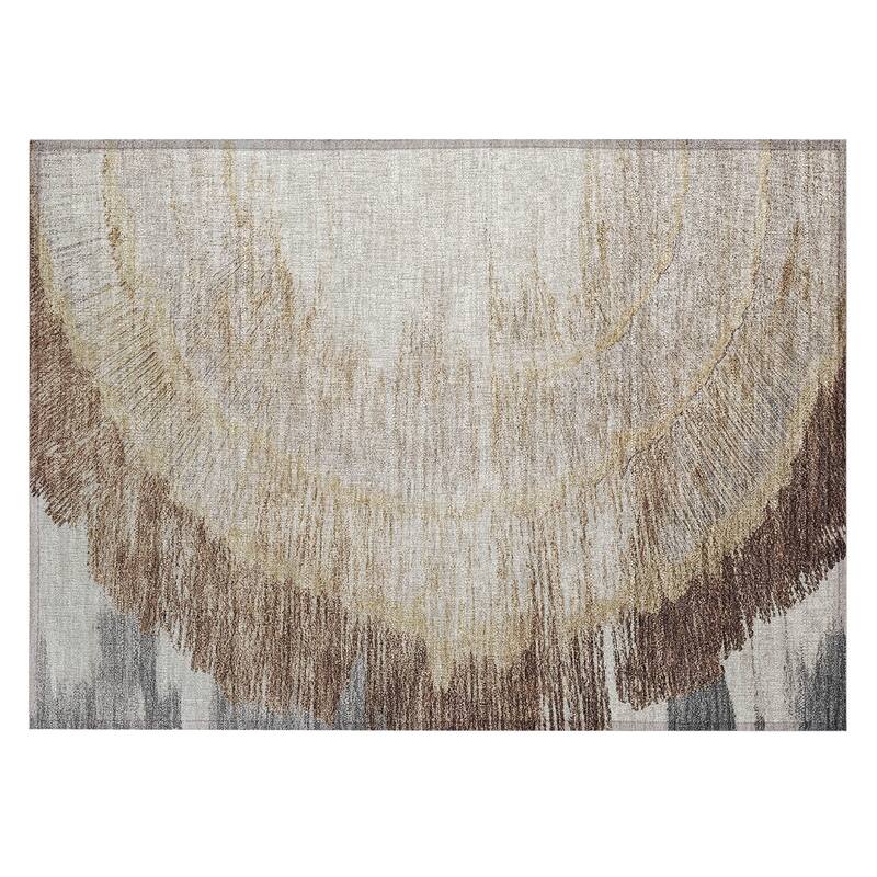 Machine Washable Indoor/ Outdoor Chantille Modern Burst Rug