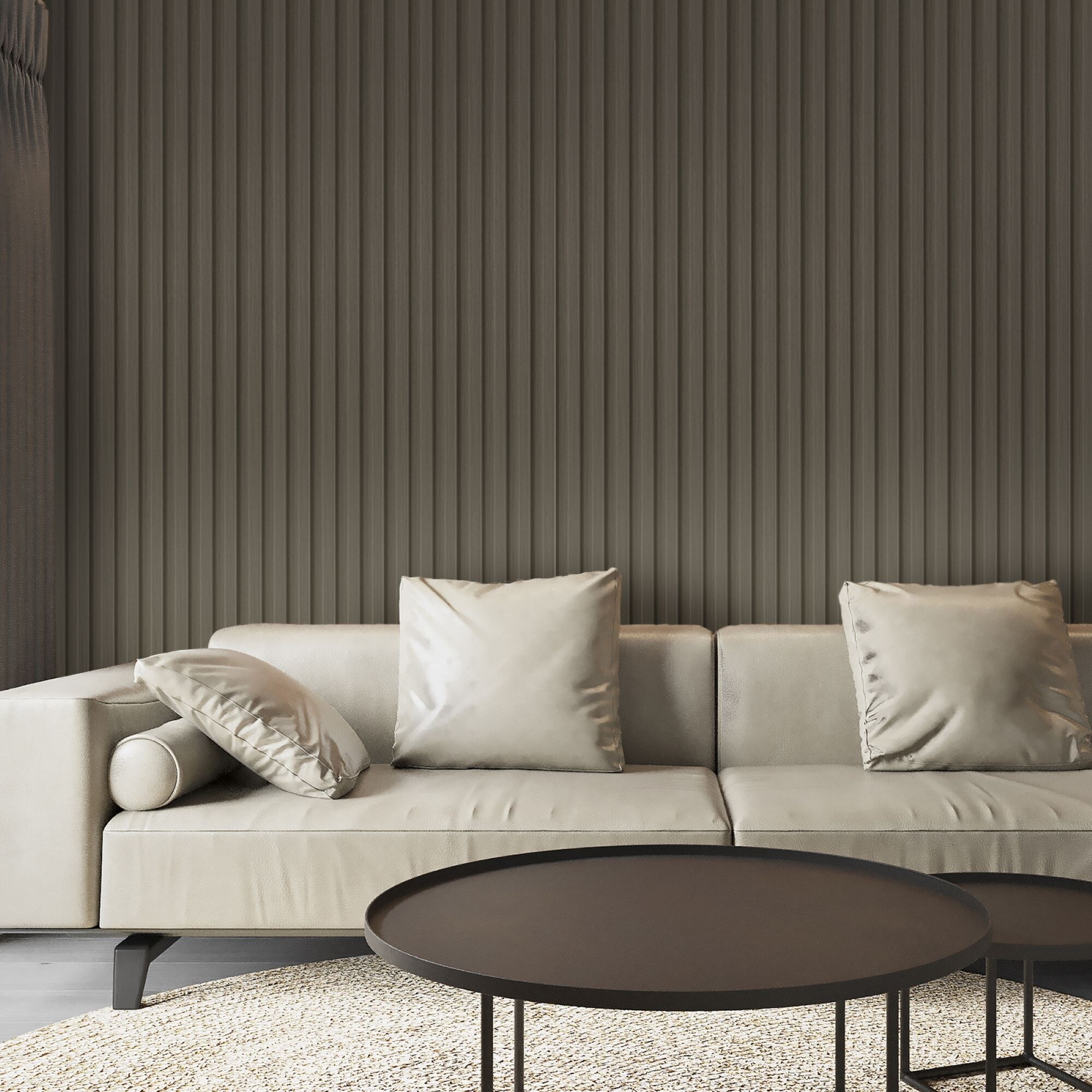 Art3d 96'' x 6'' Slat Wall Panel,WPC Acoustic Wall Paneling, 8pcs
