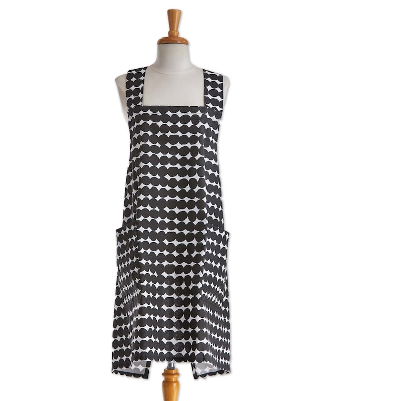 Dots Pinafore Cooking Baking Apron Cotton Machine Wash, One Size Fits Most