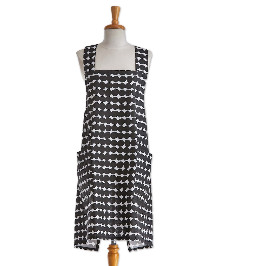 Dots Pinafore Cooking Baking Apron Cotton Machine Wash, One Size Fits Most