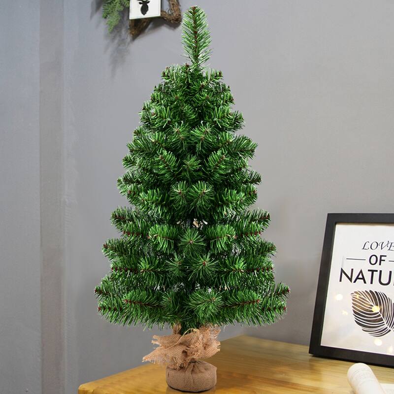 Costway 3Ft Artificial PVC Christmas Tree Tabletop Season Decoration
