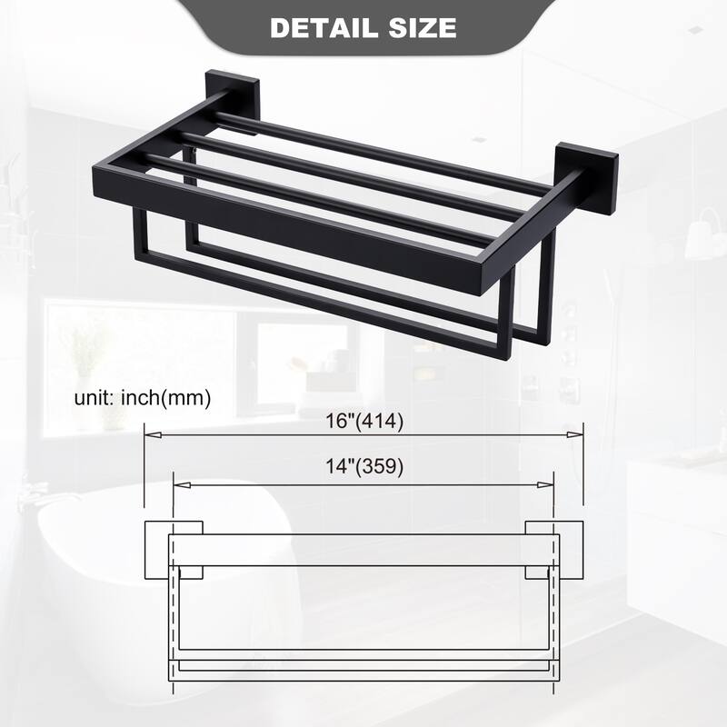 WOWOW 2-Tier Stainless Steel Bath Towel Rack