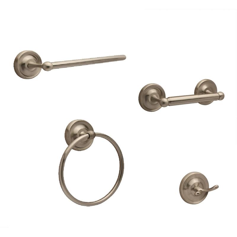 Sure-Loc PD-SET-PH2 Pinedale 4 Piece Bathroom Package with 30" Towel - Satin Nickel