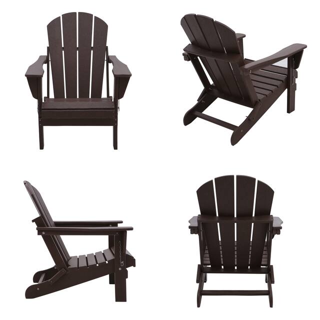Laguna Folding Adirondack Chair (Set of 4) - Dark Brown