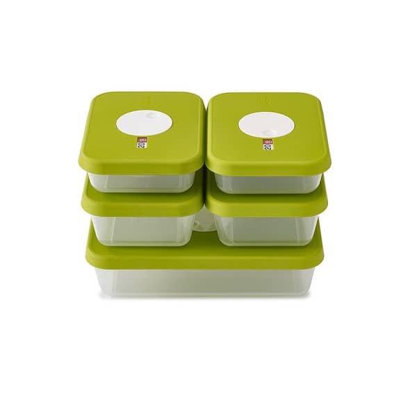 Joseph Joseph Nest Plastic Food Storage Containers Set with Lids Airtight Microwave  Safe, 12-Piece, Multi-color 