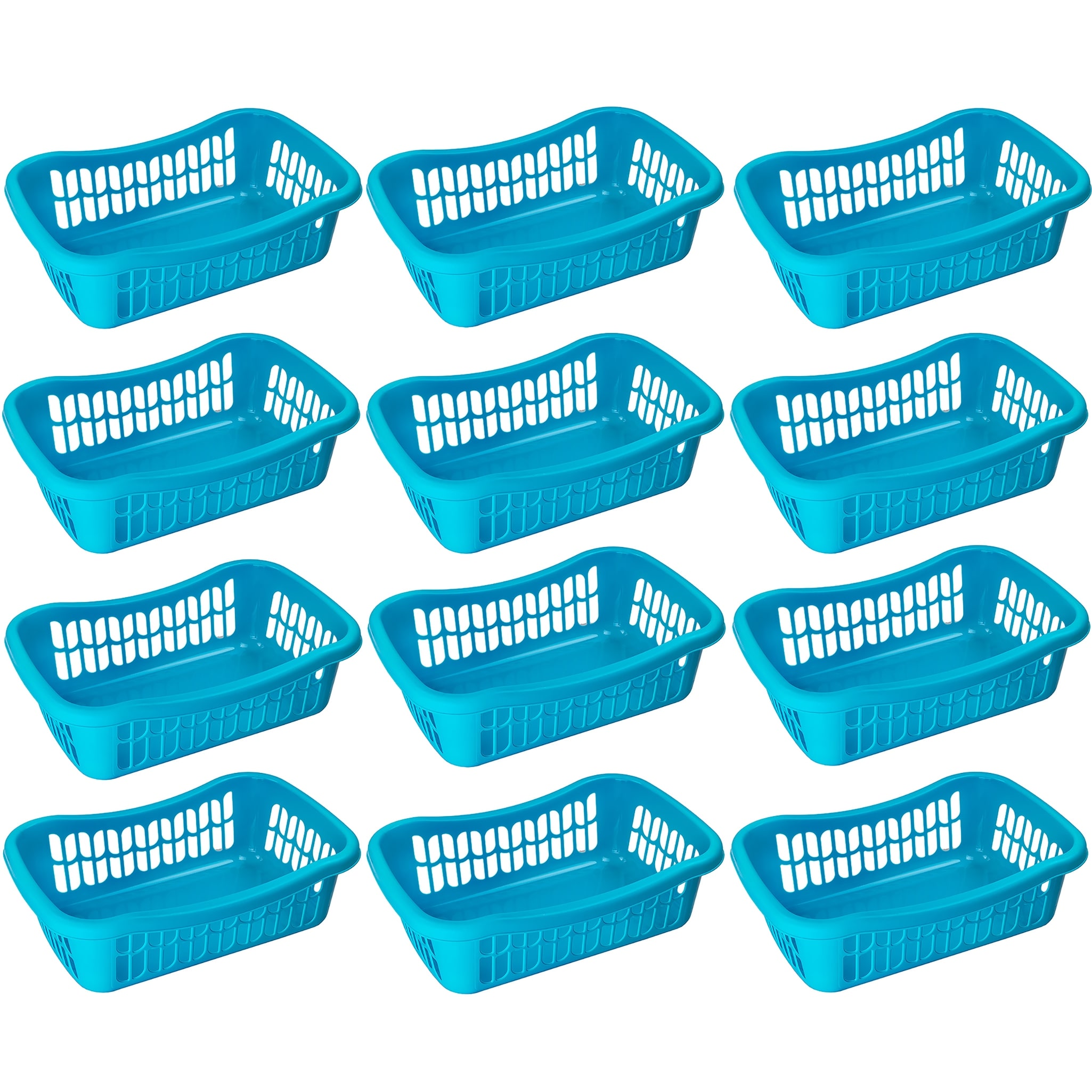 Plastic Storage Basket - Kitchen Office Pantry Organizer Bins