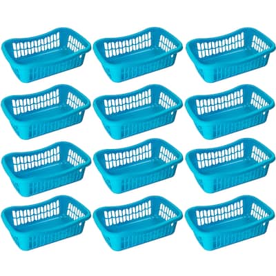 Large Plastic Storage Basket for Organizing Kitchen Pantry, Kids Room