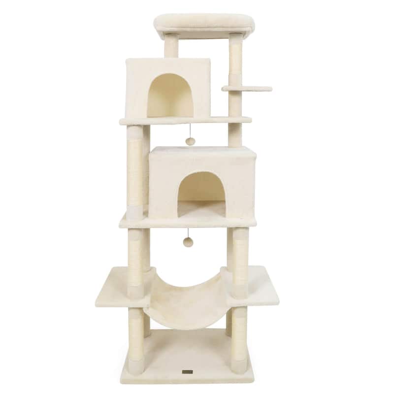 Costway 70” Large Cat Tree for Indoor Cats with Plush Top Perch, Dual - See Details