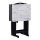 preview thumbnail 7 of 18, Meisel White Faux Marble Tray Table Set