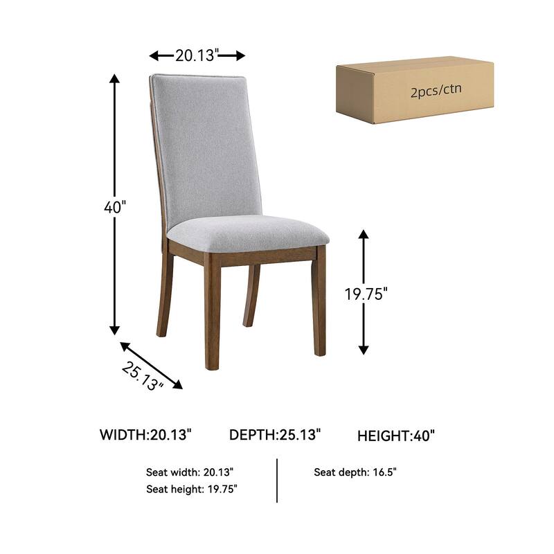 Signature Design by Ashley Lyncott Gray/Brown Dining Chair - 20.13" W x 25.13" D x 40" H