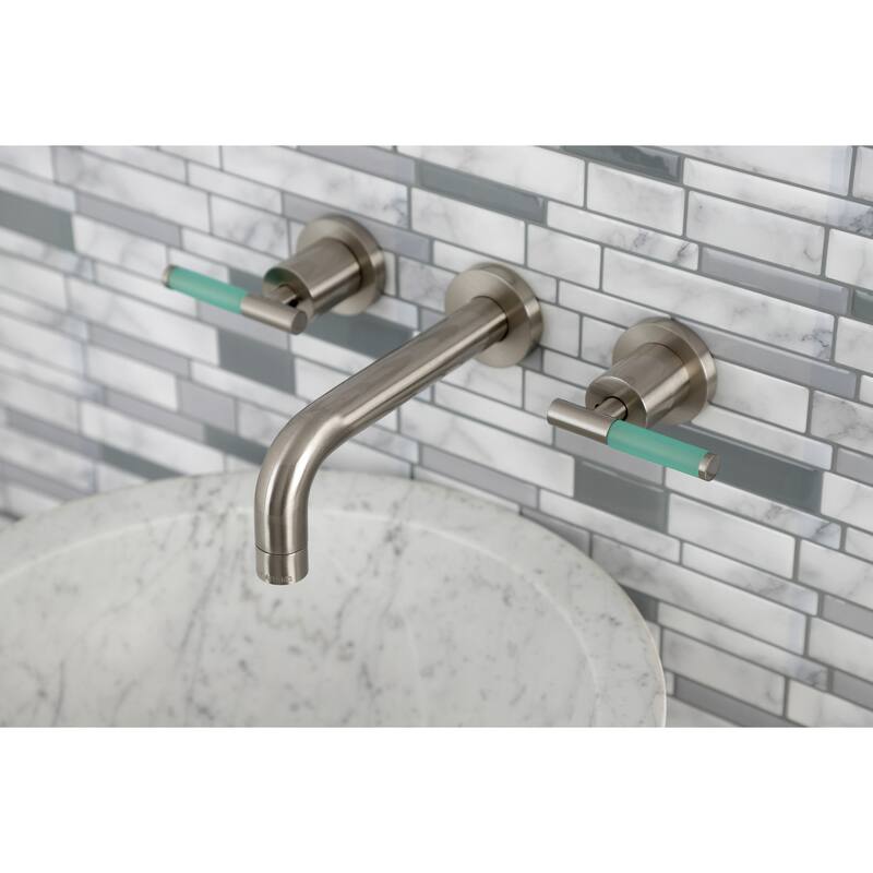 Kingston Brass Kaiser Two-Handle Wall Mount Bathroom Faucet